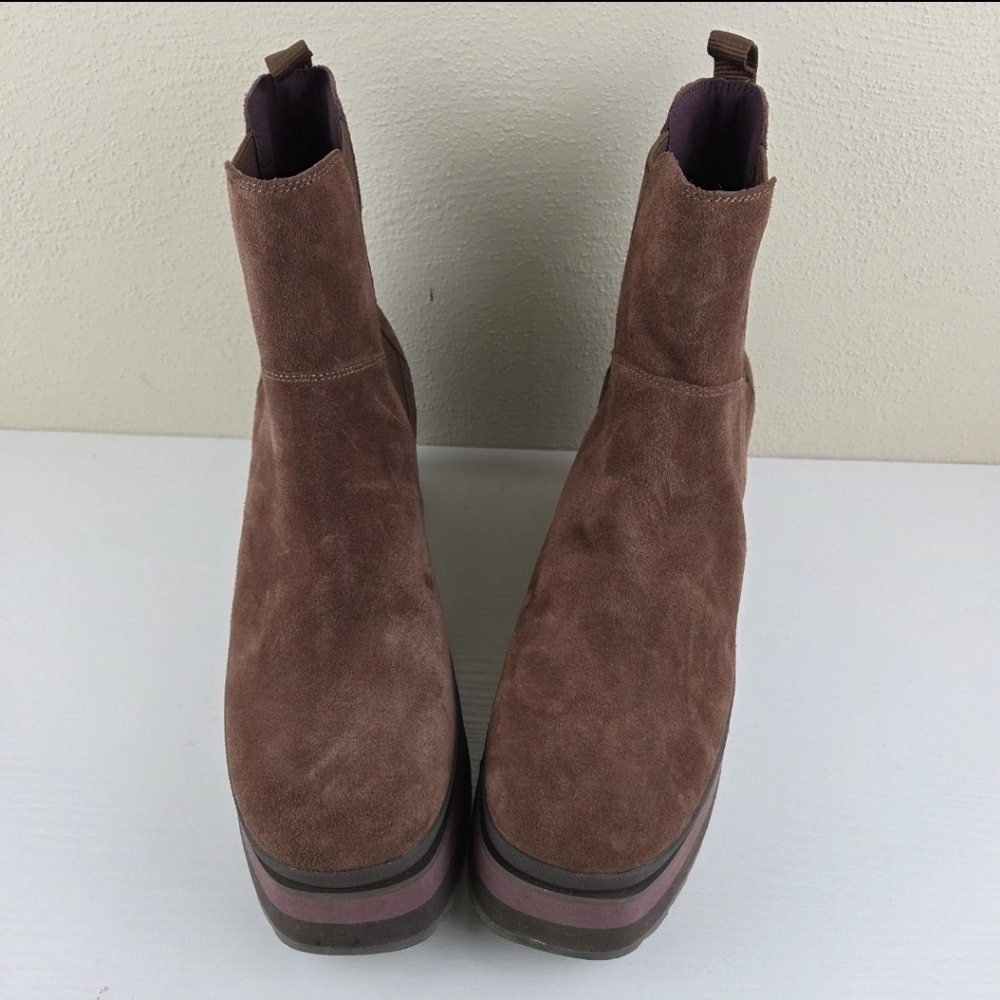 Women's NakedFeet‎ Naked Feet Guild Chelsea Leather Platform Sole Boots Sz 11 - Picture 5 of 11